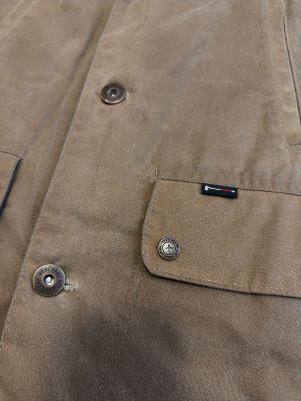 RARE Best Made Co Mens Tan Light Waxed Cruiser Jacket - Size XS (Made in USA) - Picture 7 of 16